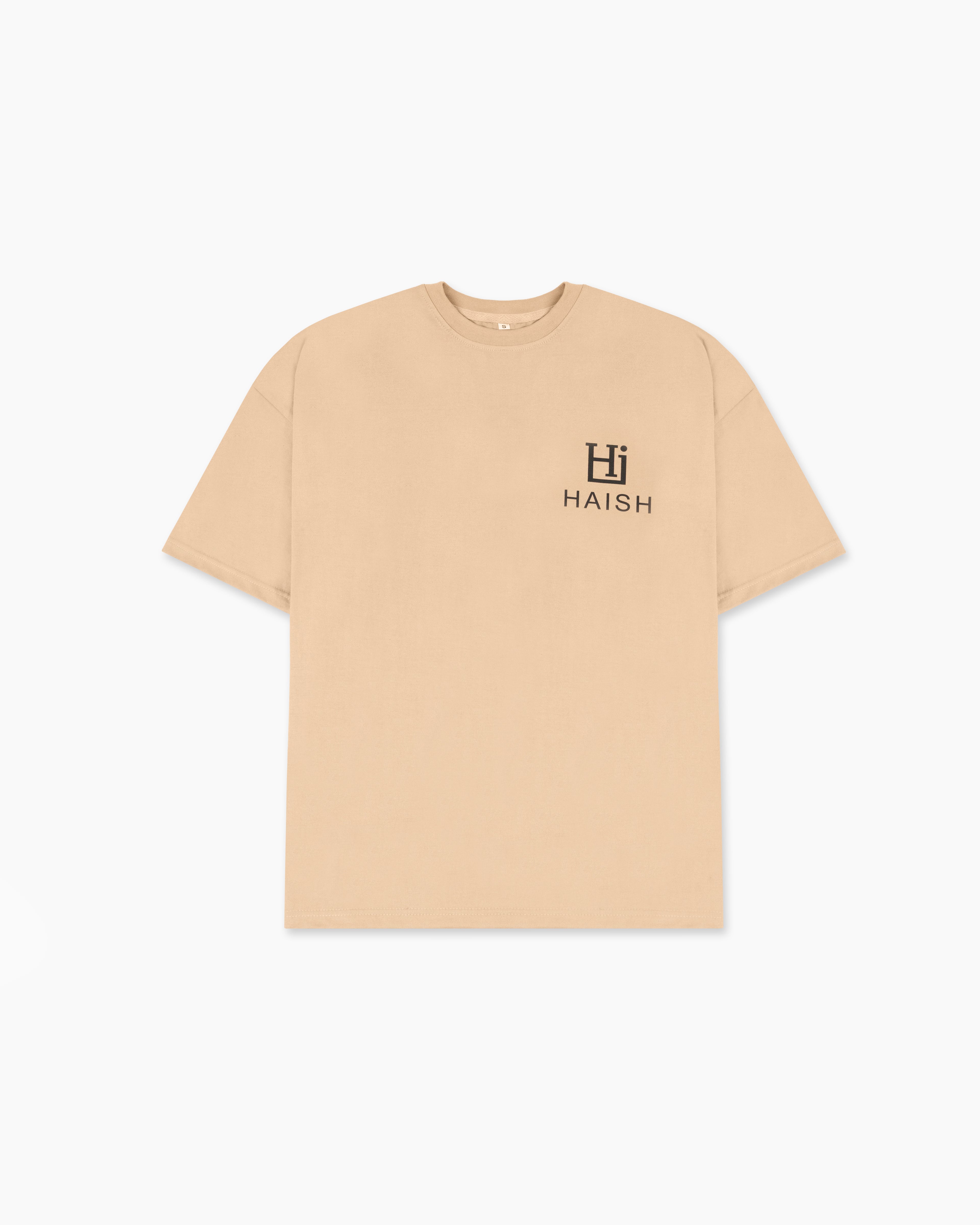 Men’s Minimalist Beige Loose Fit T-Shirt