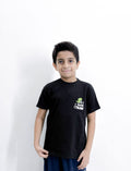 Boys’ Minimalist Graphic Black T-Shirt