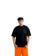 Men’s Minimalist Peace Graphic Black T-Shirt