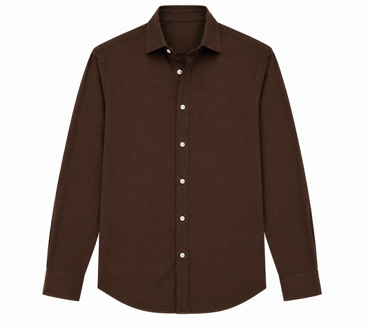 HAISH Classic Textured Brown Shirt