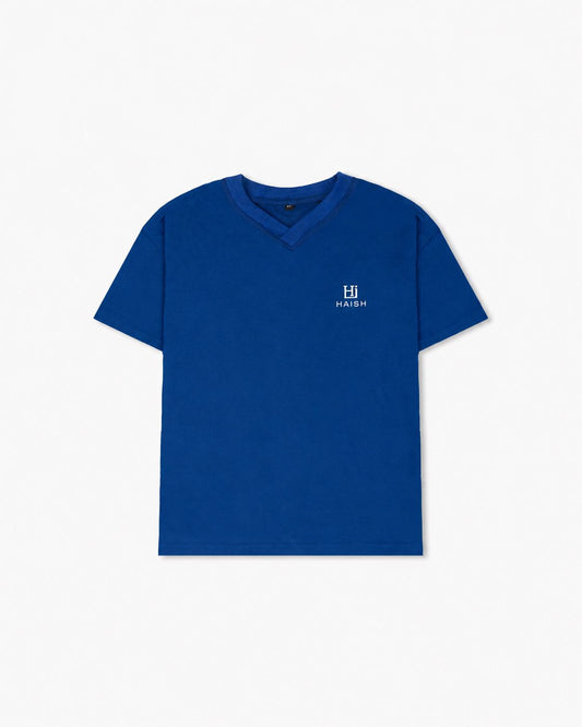 Casual Blue Streetwear T-Shirt with Samurai Graphic & Motivational Quote