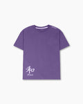 Purple Japanese-Inspired Peace Graphic T-Shirt