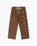 HAISH Women’s Brown Button-Detail Wide-Leg Lounge Pants