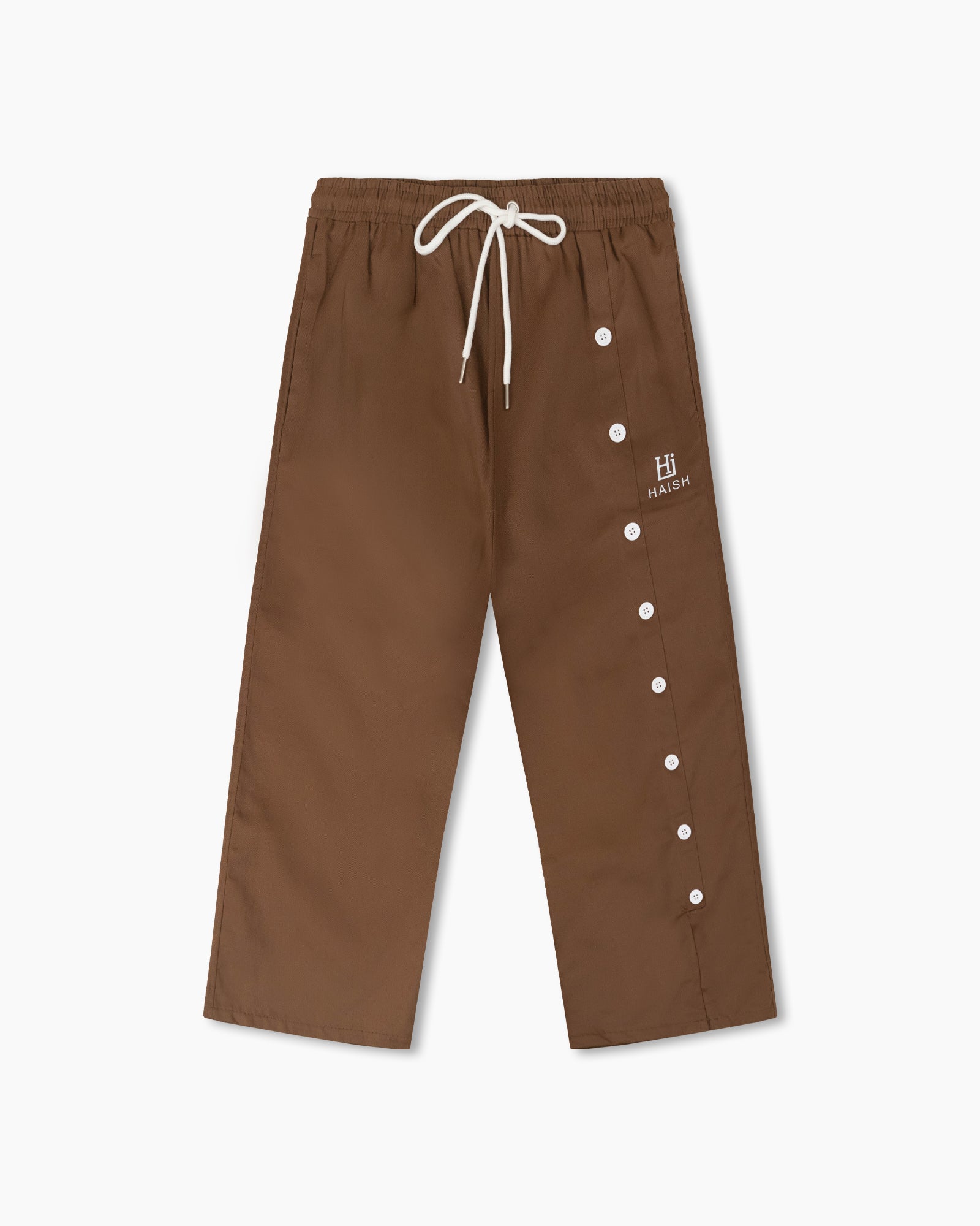 HAISH Women’s Brown Button-Detail Wide-Leg Lounge Pants