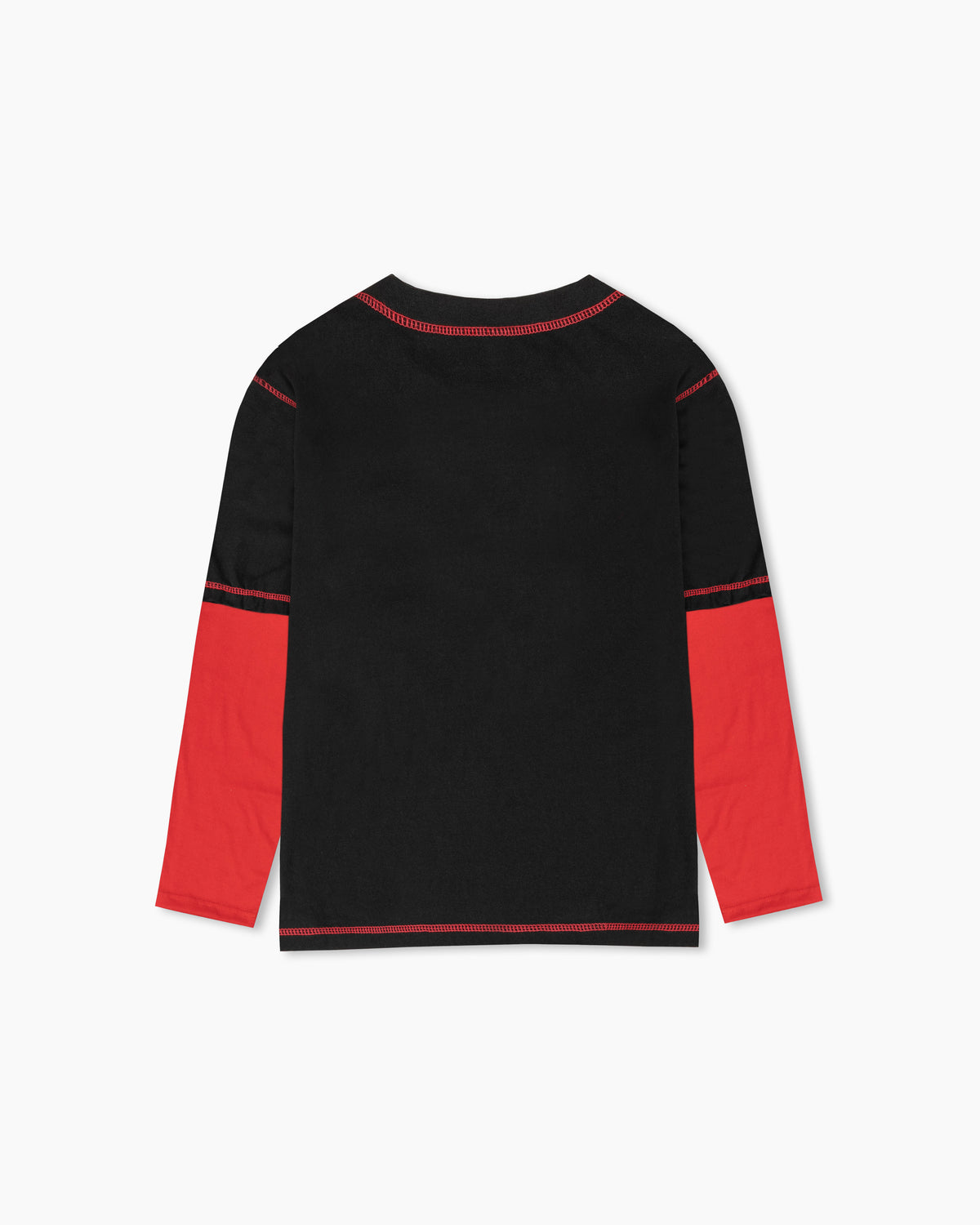 HAISH Black Red Contrast Sleeve T-Shirt | Sporty Oversized tee